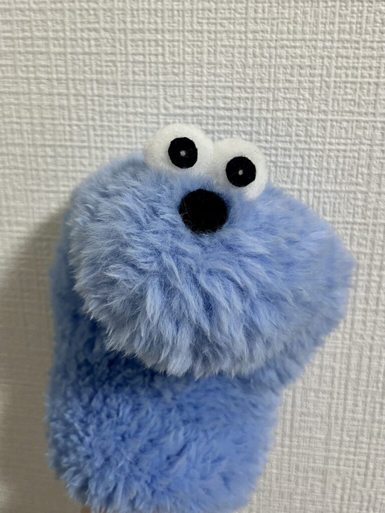 編み物パペットスンスンの作り方紹介　完成写真
