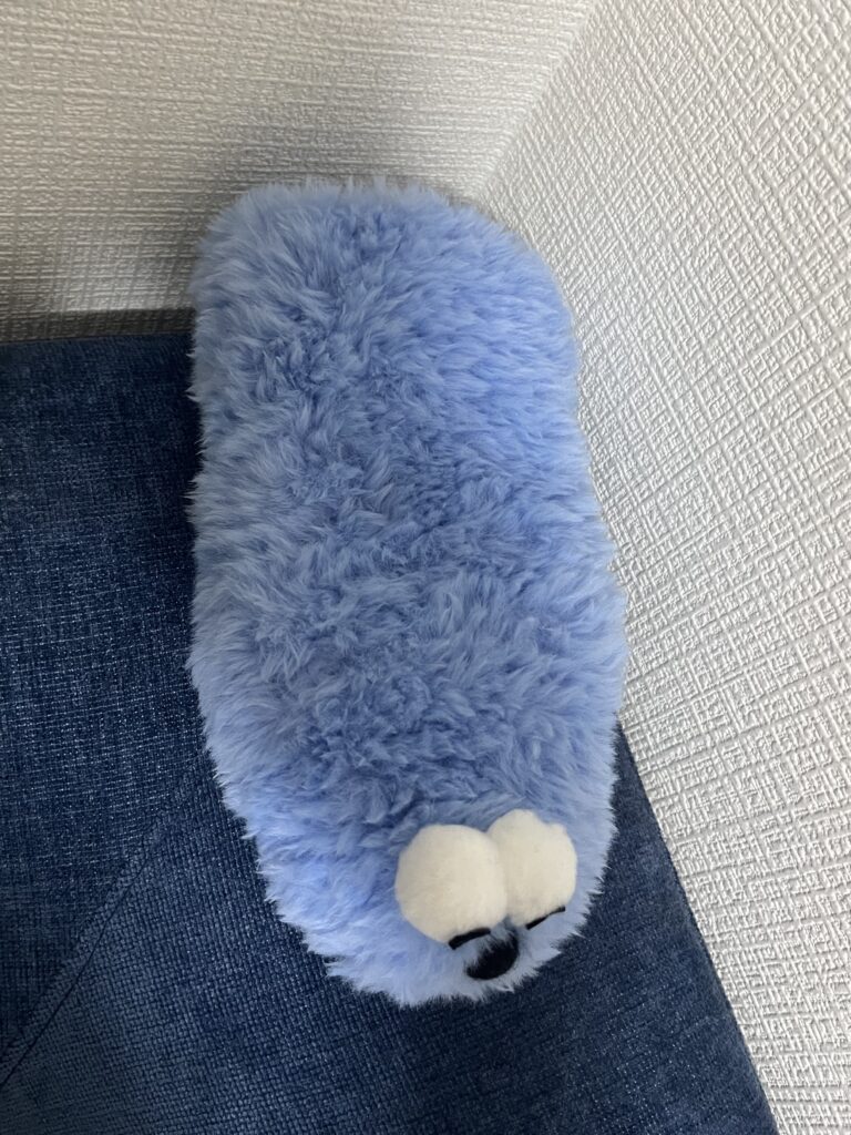 編み物パペットスンスンの作り方紹介　上から見た完成写真