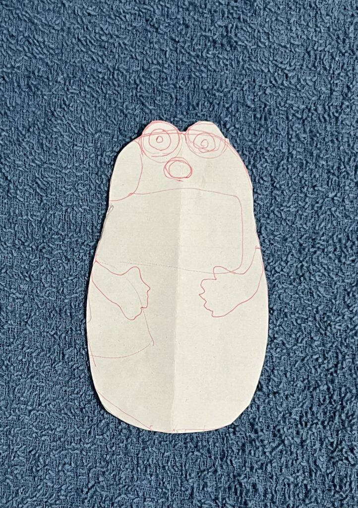 パペットスンスンのぬいぐるみ作り方紹介、型紙の写真